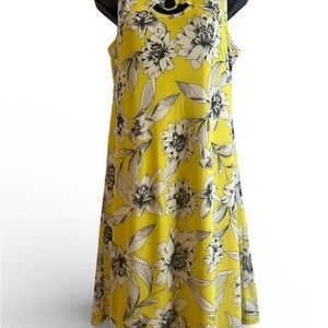 Harper 241 Yellow Dress with Black & White Accents